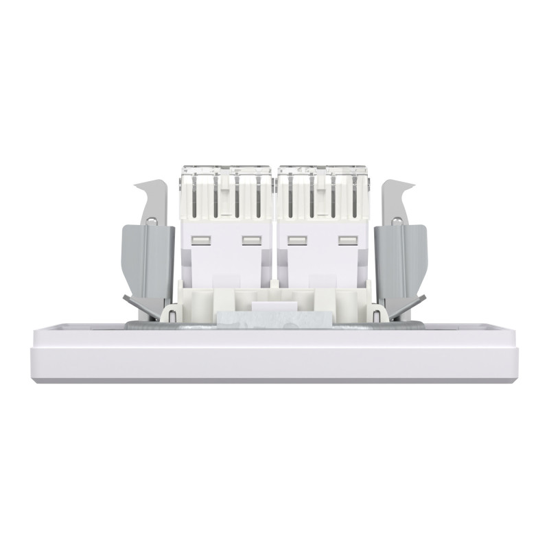 Розетка комп'ютерна з рамкою RJ45 UTP кат.6 Asfora біла ABS [EPH4800121] Електрик шнейдер
