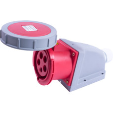 Силовая розетка 3P+N+PE 32А 400В стационарная IP67 красная [i082012] E.NEXT e.socket.125.32.67
