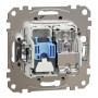 Розетка RJ45 кат.6 UTP -TV алюминий [SDD113469T] ABS-UV Sedna Design&Element Шнейдер Электрик