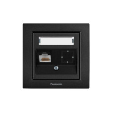 Компьютерная розетка RJ45 кат.5е Karre Plus 55 черная ABS [WDTC94212BL-UA1] Panasonic