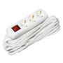 Подовжувач з вимикачем 7м 3 гнізда 2Р+PЕ IP20 [WYP10-10-03-07-GS-G-U] ECO UEC