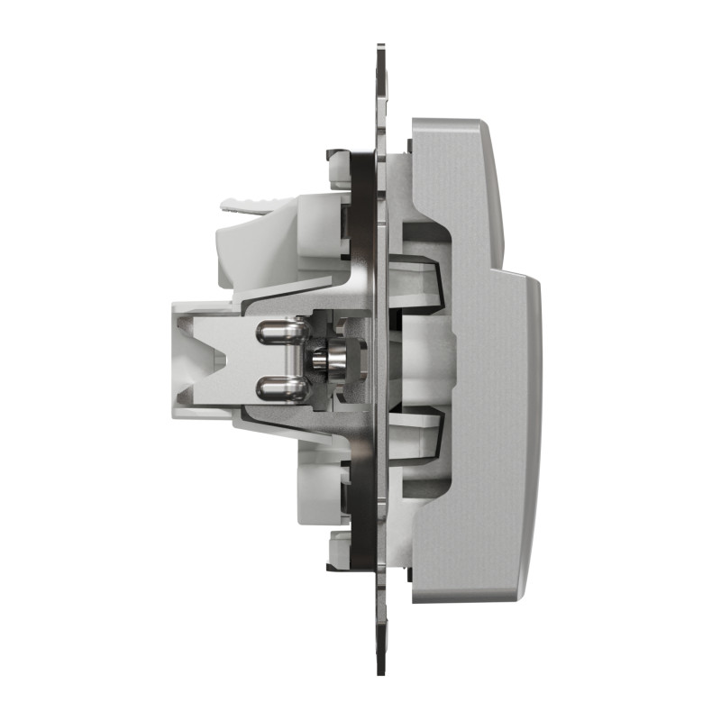 Картковий вимикач 10А Алюміній 73х73х45mm ABS-UV [SDD113121] Sedna Design & Elements Schneider Electric