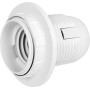 Патрон E27 з гайкою 54х57х39mm пластик білий [s9100016] e.lamp socket with nut.E27.pl.white E.NEXT