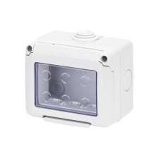 Корпус герметичный горизонтальный 3 модуля 99x82x65мм IP55 серый [GW27043] 27 Combi Gewiss