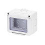 Корпус герметичный горизонтальный 3 модуля 99x82x65мм IP55 серый [GW27043] 27 Combi Gewiss