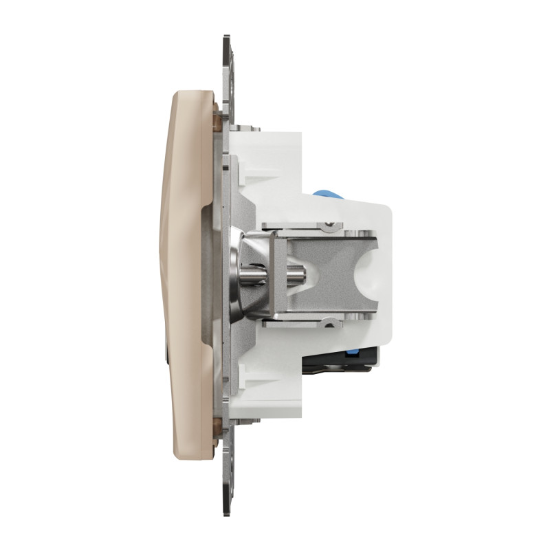 Розетка RJ45+RJ11 6UTP бежевый 73х73х37mm ABS-UV [SDD112468] Sedna Design & Elements Schneider Electric