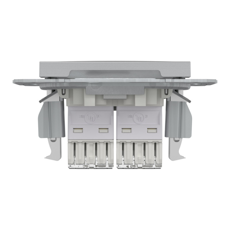 Розетка компьютерная RJ45 UTP кат.5Е Asfora алюминий ABS [EPH4400161] Шнейдер Электрик
