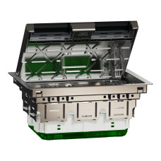 Лючок напольный 8 модулей 200x82x275мм металл [INS52125] Unica System+ Schneider Electric