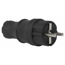 Вилка прямая с заземлением 16А каучуковая [s9100023] E.NEXT e.plug.rubber.028.16