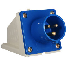 Силовая вилка 2P+PE 16А 230В стационарная IP44 синяя [A0080060001] ВС (513) АСКО