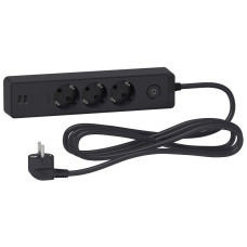Удлинитель 3м с з/к 3 гнезда [ST943U3B] UNICA EXTEND Schneider Electric