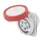 Силова розетка 3P+N+E 16А 400В вбудована IP67 червона [GW62232H] IEC 309 HP GEWISS