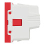 Розетка с з/к и шторками 16А Красный 45х45х40mm PC [NU303703] Unica New Schneider Electric