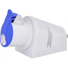 Силовая розетка 2P+PE 16А 230В стационарная IP44 синяя [4482034] EZ-1632 ETI