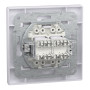 Розетка комп'ютерна з рамкою RJ45 UTP кат.6 Asfora біла ABS [EPH4800121] Електрик шнейдер