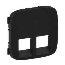 Накладка Rj11/Rj45 розетки Valena Allure антрацит [755428] Legrand
