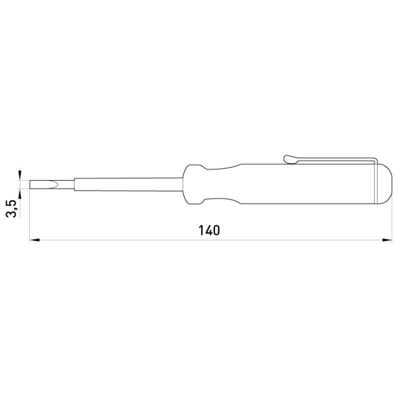 Викрутка-індикатор 3,5x140мм прямий SL 100-500V AC [t001102] e.tool.test02 E.NEXT