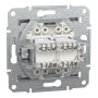 Розетка компьютерная RJ45 UTP кат.5Е Asfora алюминий ABS [EPH4400161] Шнейдер Электрик