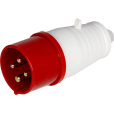 Силовая вилка 3P+PE 16А 380В переносная IP44 красная [p011004] E.NEXT e.plug.pro.4.16