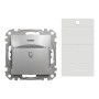 Картковий вимикач 10А Алюміній 73х73х45mm ABS-UV [SDD113121] Sedna Design & Elements Schneider Electric