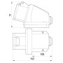 Силовая розетка 3P+N+PE 32А 380В стационарная IP44 красная [p012008] E.NEXT e.socket.pro.5.32