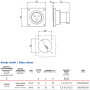 Силовая вилка 2P+PE 32А 230В встраиваемая IP44 основа 75х75мм [DIS2433293] Quadro ДКС