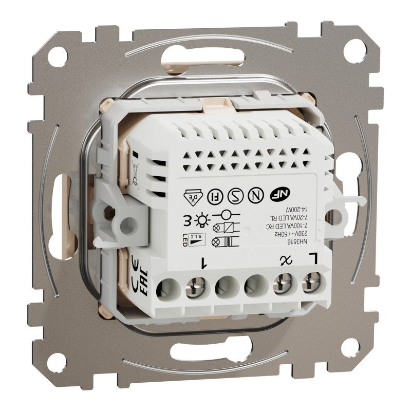 Универсальный поворотный димер для LED ламп бежевый [SDD112502] PC Sedna Design&Element Шнейдер Электрик