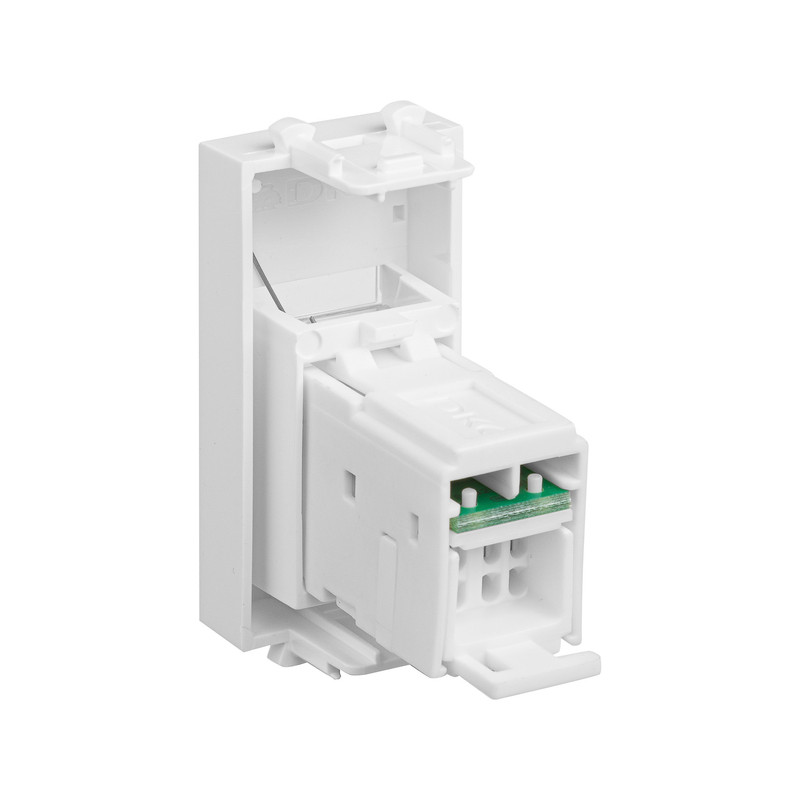 Розетка комп'ютерна RJ45 категорія 6 1 модуль білий [4400291] ДКС Avanti