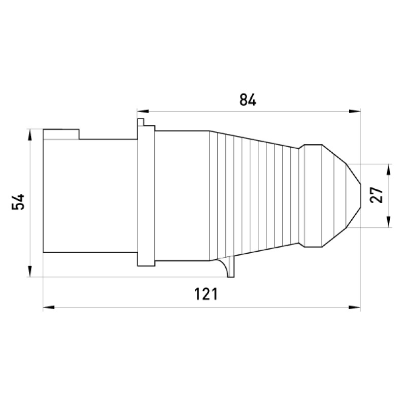 Силова вилка 3P+PE 16А 380В переносна IP44 червона [p011004] E.NEXT e.plug.pro.4.16