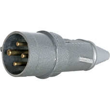Силовая вилка 3P+PE 16А 400В переносная металлическая IP44 серая [3126-326] E.NEXT