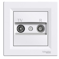 TV/R розетка 4dB проходная Asfora с рамкой белая ABS [EPH3300221] Шнейдер Электрик
