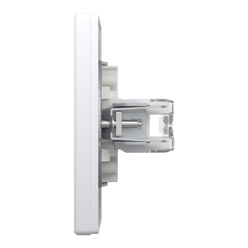 Розетка комп'ютерна з рамкою RJ45 UTP кат.6 Asfora біла ABS [EPH4800121] Електрик шнейдер