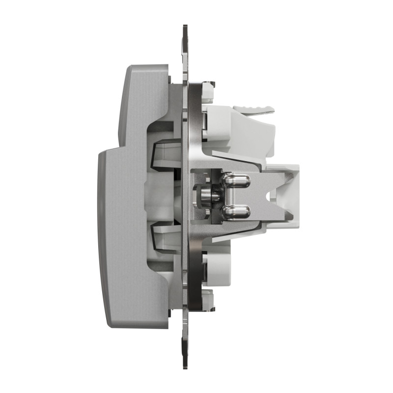 Картковий вимикач 10А Алюміній 73х73х45mm ABS-UV [SDD113121] Sedna Design & Elements Schneider Electric