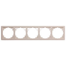 Рамка 5-постовая 365х81х9,5мм слоновая кость [ins0040062] E.NEXT e.lux.10104L.5.fr.ivory