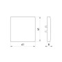 Кнопка одинарная 61x61x8мм никель [ins0040003] e.lux.11611L.pn.nickel E.NEXT