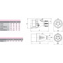 Силова вилка 2P+PE 32А 230В переносна IP44 синя [4482019] EV-3232 ETI