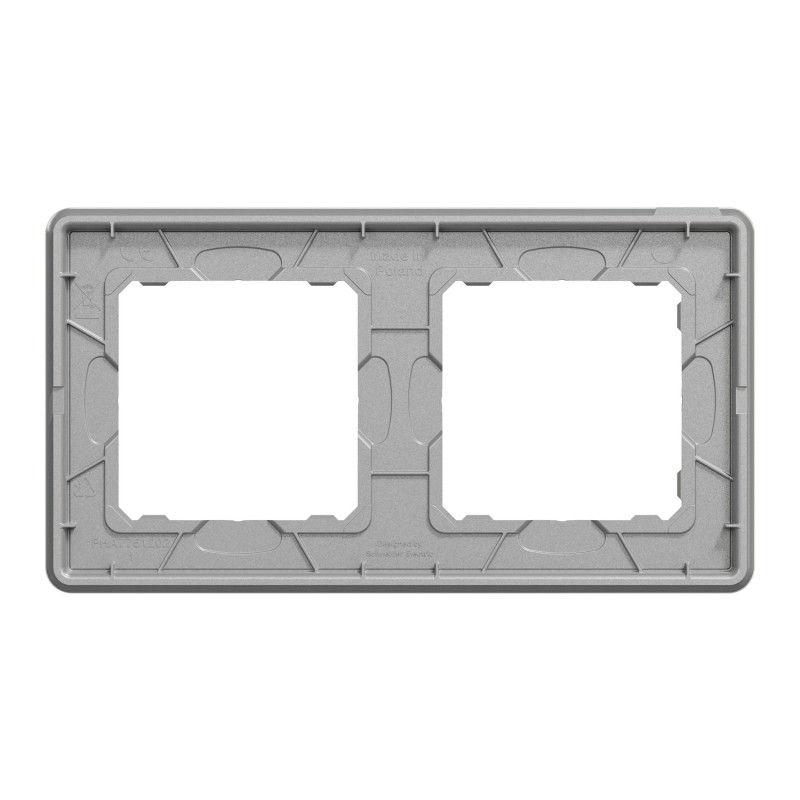 Рамка 2-постова штучне біле скло [SDD360802] ABS-UV Sedna Design&Element Шнейдер Електрік