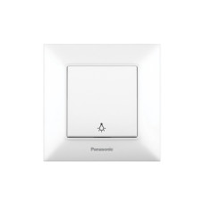 Выключатель кнопочный Arkedia Slim с рамкой ABS белый [WNTC00162WH-UA1] Panasonic