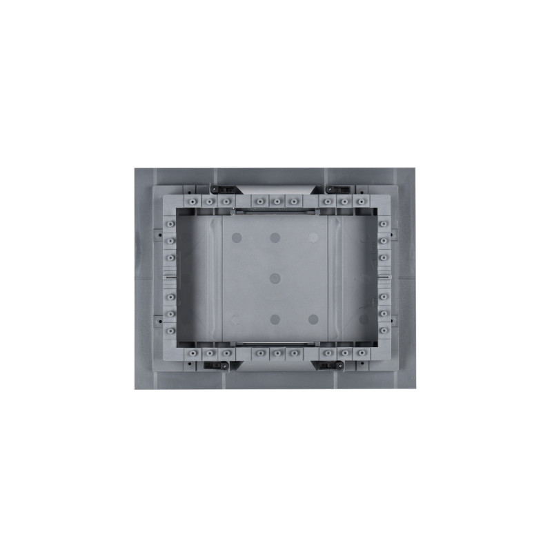 Лючок підлоговий 16 модулів 330x260x80мм [KNL-80-16-7012] Onfloor УЕК