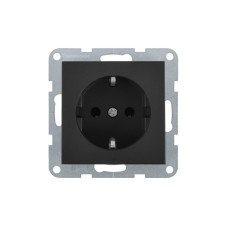 Розетка с заземлением Karre Plus 55 без рамки дымчатая ABS пластик [WDTT02022DG-UA1] Panasonic
