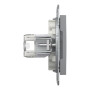 Розетка комп'ютерна RJ45 UTP кат.5Е Asfora сталь ABS [EPH4400162] Шнейдер Електрік