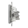 Концевая TV розетка 4 дБ алюминий [SDD113471] ABS-UV Sedna Design&Element Шнейдер Электрик