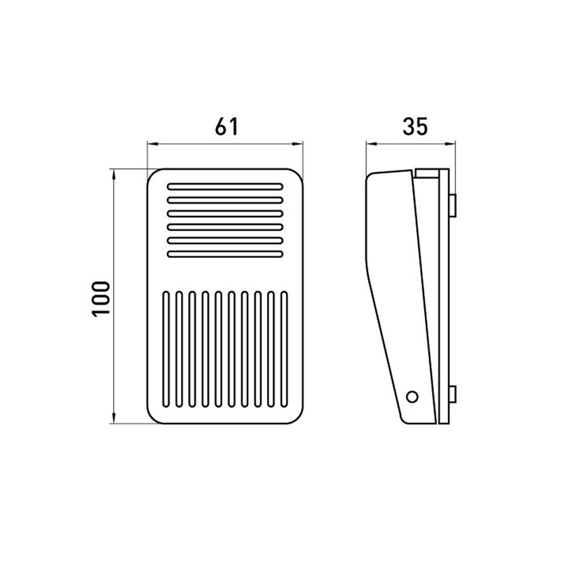 Вимикач ножний 5A 250V AC пластиковий з кабелем L=150мм чорний [p0810151] e.fs.01 E.NEXT