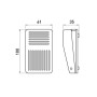 Вимикач ножний 5A 250V AC пластиковий з кабелем L=150мм чорний [p0810151] e.fs.01 E.NEXT