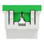 Розетка с з/к и шторками 16А Зеленый 45х45х40mm PC [NU303706] Unica New Schneider Electric