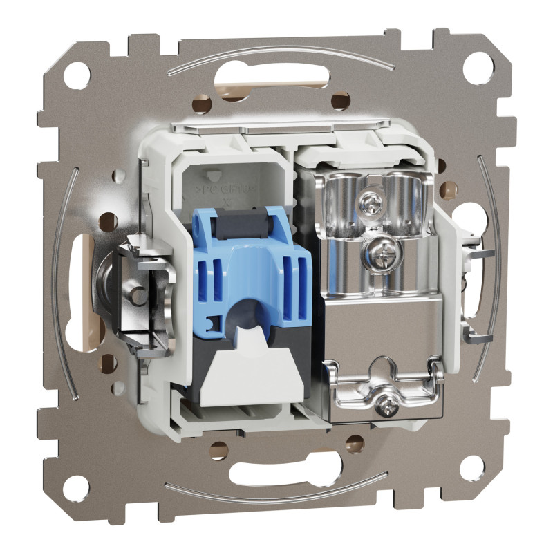 Розетка RJ45 кат.6 UTP -TV бежевая [SDD112469T] ABS-UV Sedna Design&Element Шнейдер Электрик