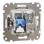 Розетка RJ45 кат.6 UTP -TV бежевая [SDD112469T] ABS-UV Sedna Design&Element Шнейдер Электрик