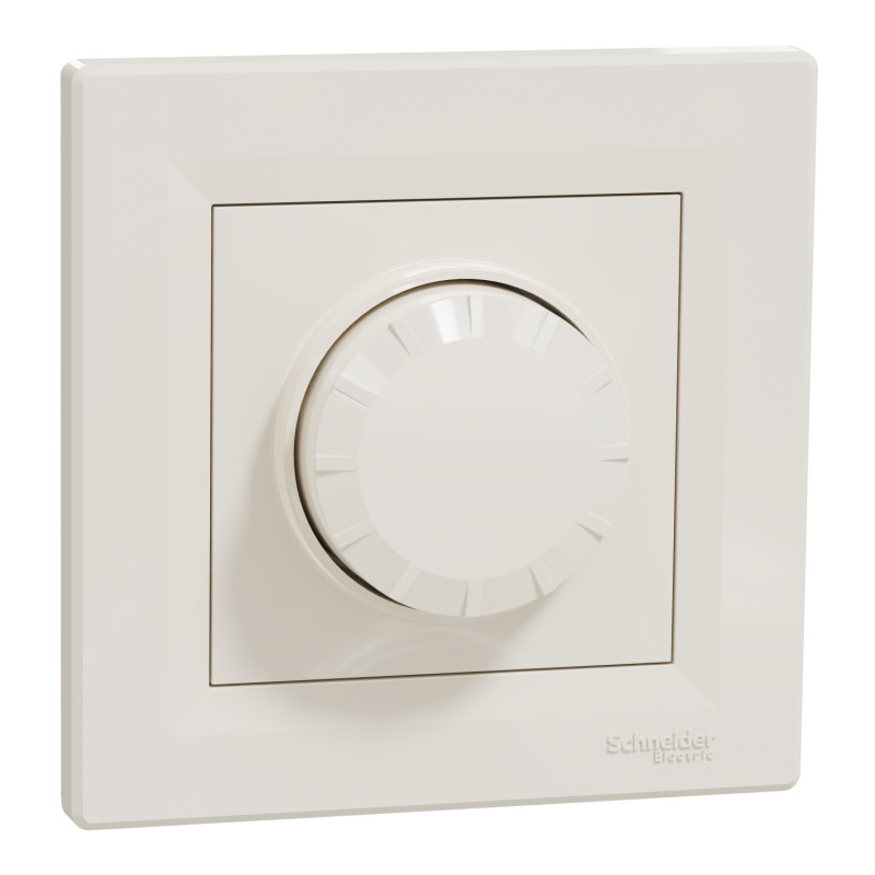 Возвратный LED диммер RC 3-370Вт ASFORA 83x83x47mm кремовый [EPH6800123] Schneider Electric