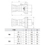 Силовая вилка 3P+E 16А 400В переносная IP67 красная [GW60030H] IEC 309 HP GEWISS