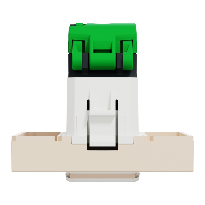 Розетка компьютерная RJ45 категория 6UTP 2 модуля бежевая [NU341544] ABS-UV Unica New Шнейдер Электрик